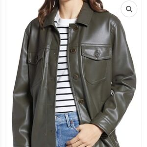 Madewell Olive Leather Jacket